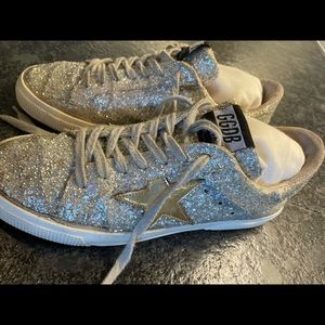 GG May size 39, silver glitter sneakers
